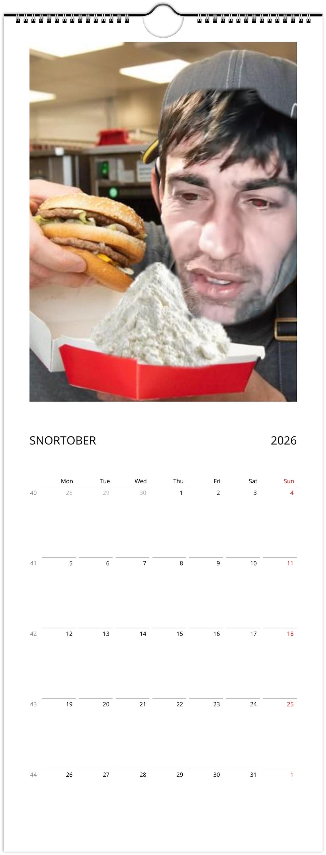 Jamie G Wall calendar 2026